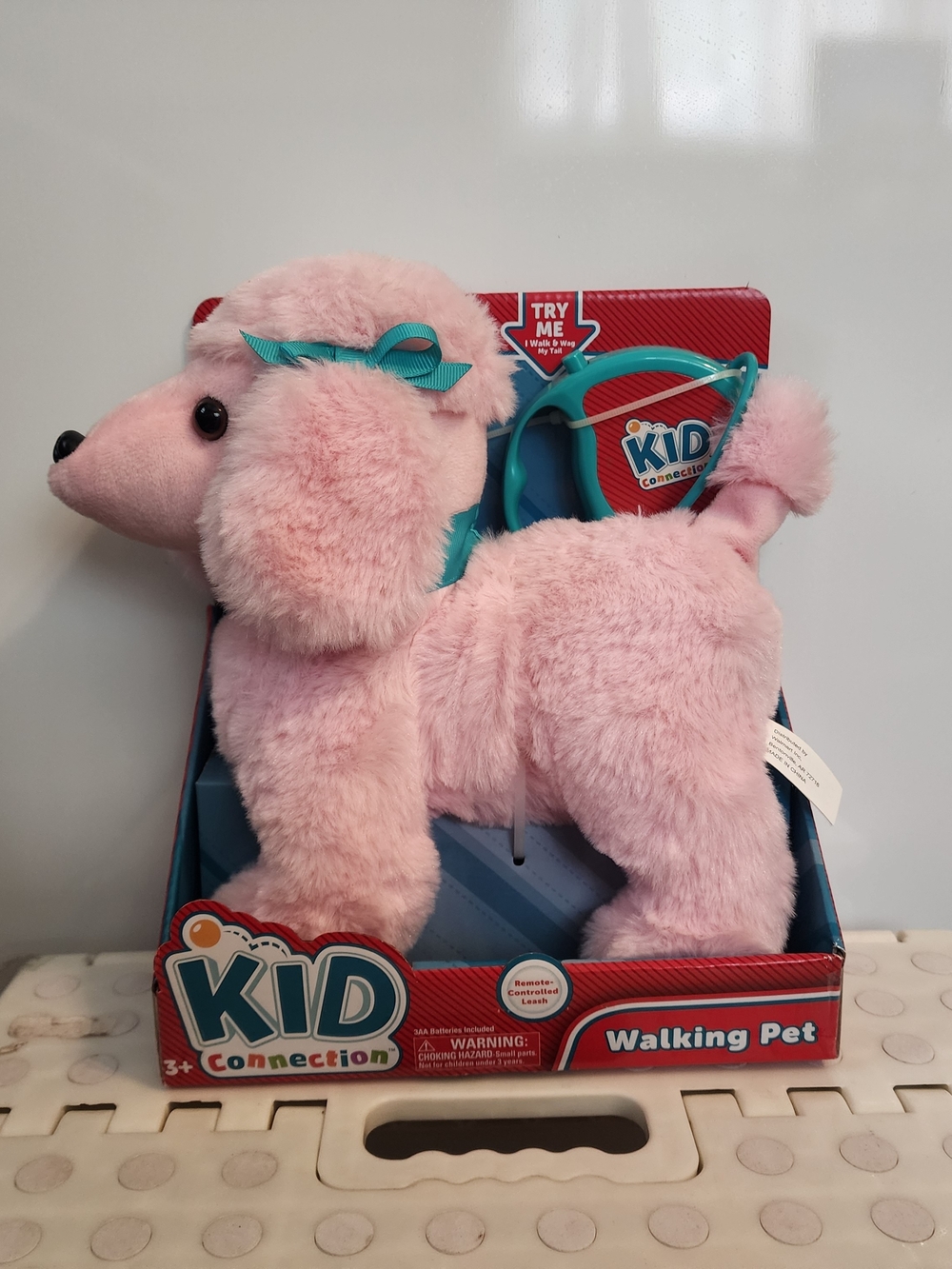 Pink Plush Walking Poodle Toy